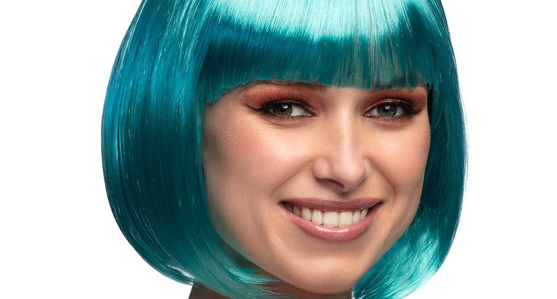 Boland Boblijn pruik Cabaret turquoise blauw groen