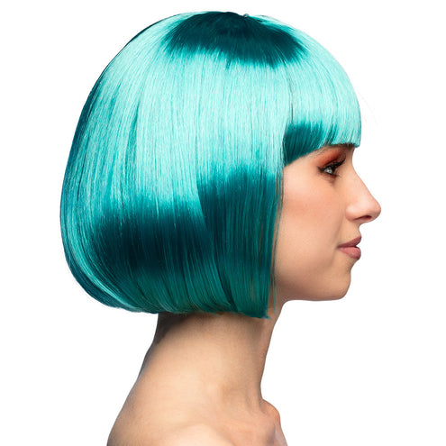 Boland Boblijn pruik Cabaret turquoise blauw groen