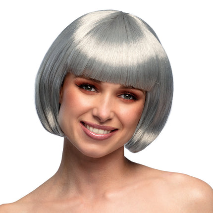 Boland Boblijn pruik Cabaret zilver grijs