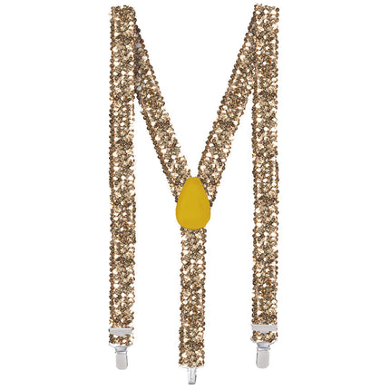 Boland Bretels Pailletten goud