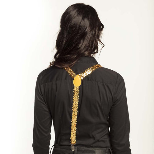 Boland Bretels Pailletten goud