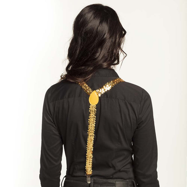 Boland Bretels Pailletten goud