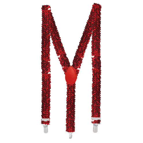 Boland Bretels Pailletten rood