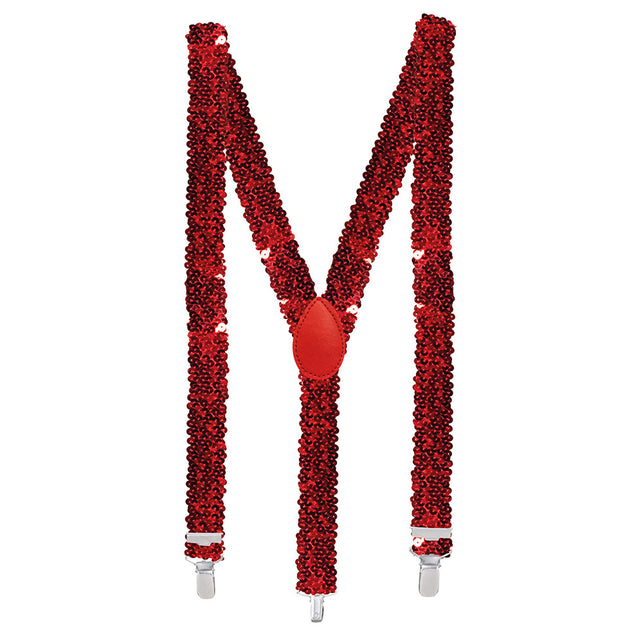Boland Bretels Pailletten rood