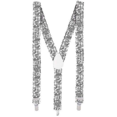 Boland Bretels Pailletten zilver