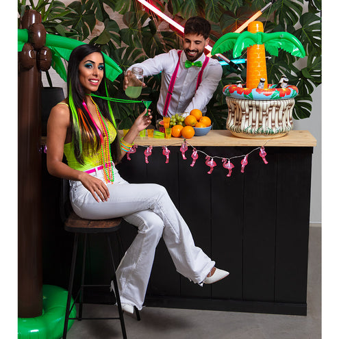 Boland Bretels Ruches neon roze