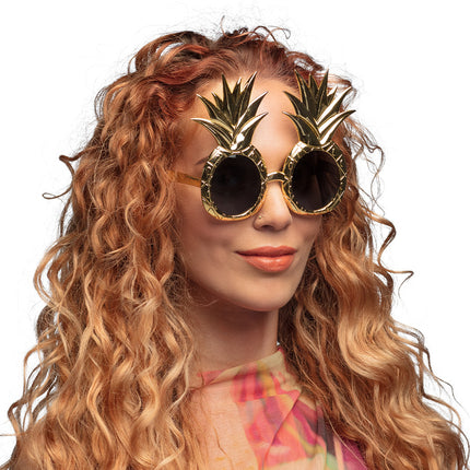 Boland Bril Ananas goud