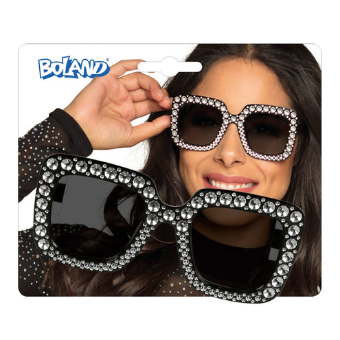 Boland Bril Bling bling zwart