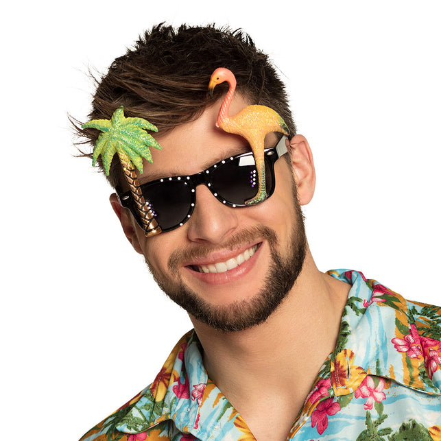 Boland Bril Hawaii palmboom flamingo