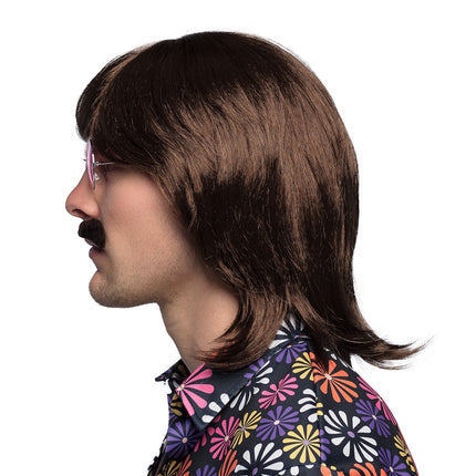 Boland Bruine pruik Gary