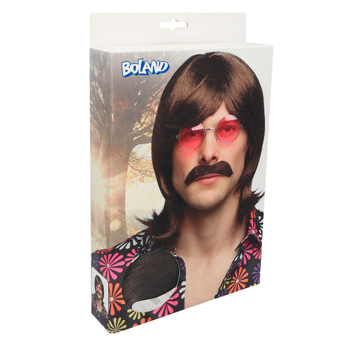 Boland Bruine pruik Gary