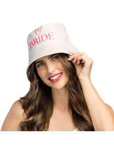Boland Bucket hat 'Bride' wit