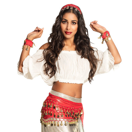 Boland Buikdanseres verkleed set Belly dance rood