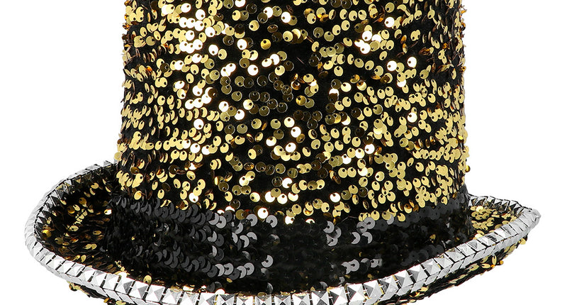 Boland Burningman festival hoed glitter goud