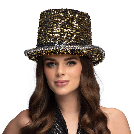 Boland Burningman festival hoed glitter goud