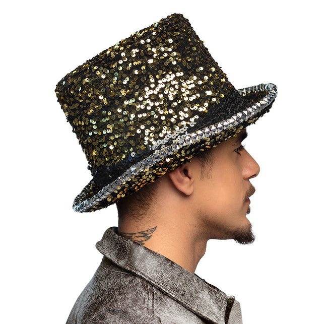 Boland Burningman festival hoed glitter goud