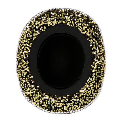 Boland Burningman festival hoed glitter goud