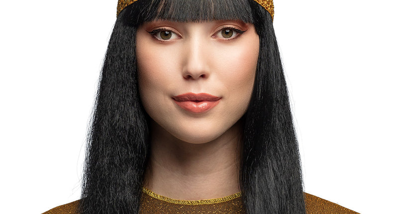 Boland Cleopatra pruik met gouden haarband