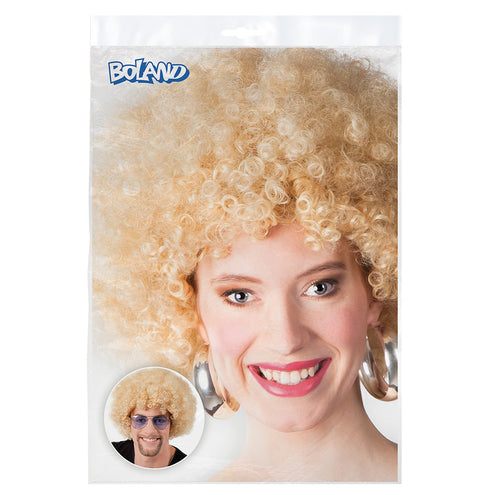 Boland Clown pruik afro krullen Groove blond