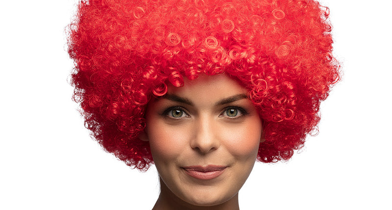 Boland Clown pruik afro krullen Groove rood