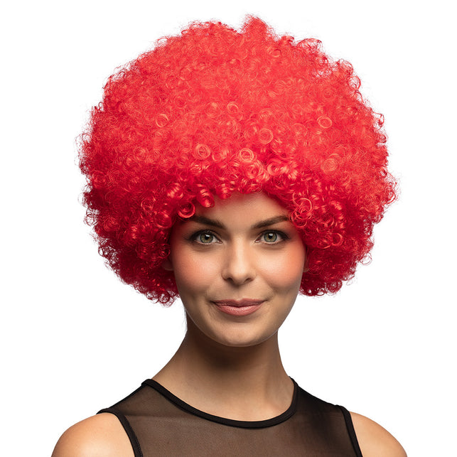 Boland Clown pruik afro krullen Groove rood