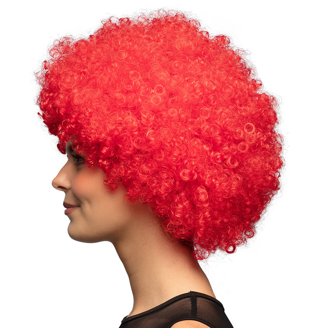 Boland Clown pruik afro krullen Groove rood