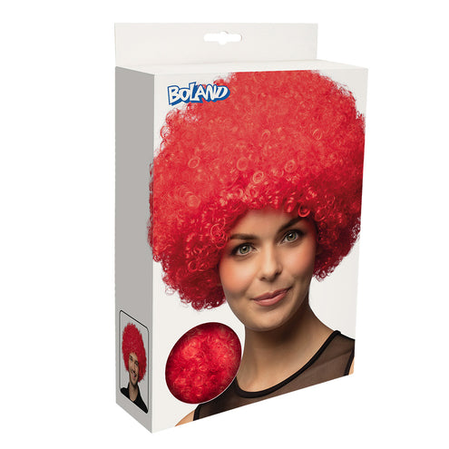Boland Clown pruik afro krullen Groove rood