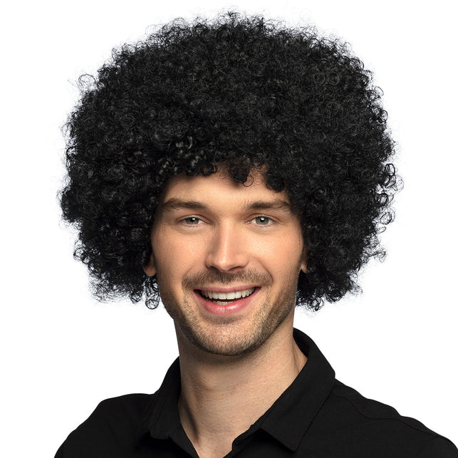 Boland Clown pruik afro krullen Groove zwart