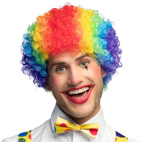 Boland Clownspruik Curly veelkleurig