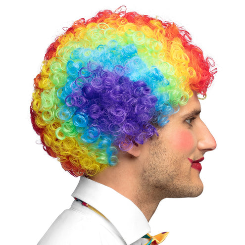 Boland Clownspruik Curly veelkleurig