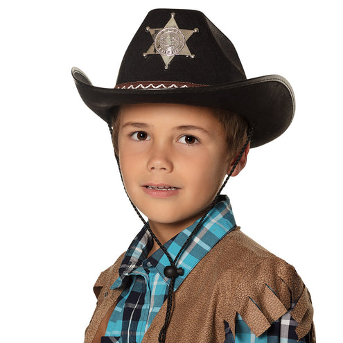 Boland Cowboyhoed kind Sheriff ster zwart