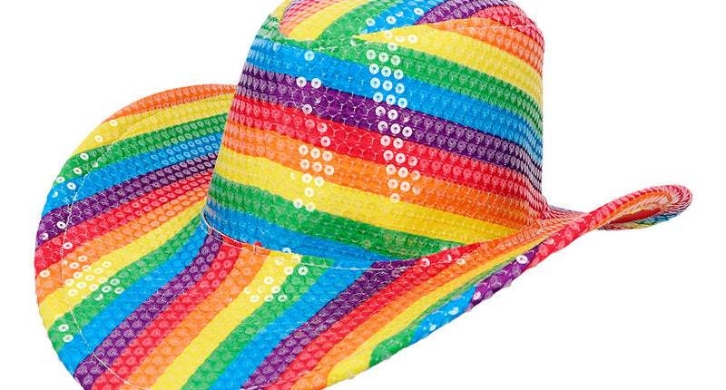 Boland Cowboyhoed regenboog pailletten Pride