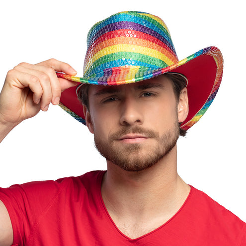 Boland Cowboyhoed regenboog pailletten Pride