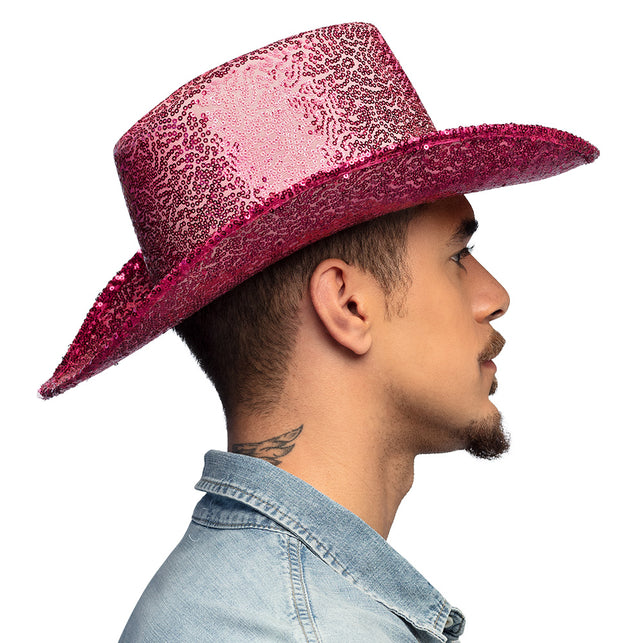 Boland Cowboyhoed Rodeo Party fel roze