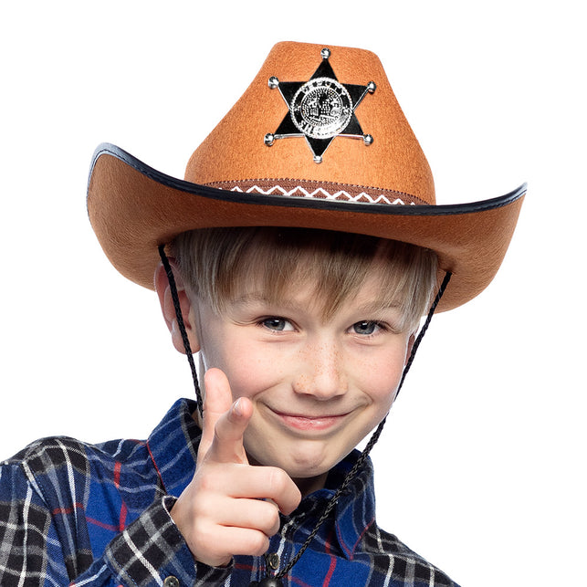 Boland Cowboyhoed sheriff bruin kind