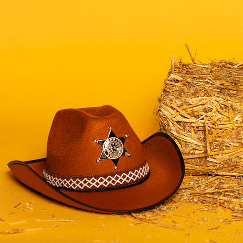 Boland Cowboyhoed sheriff bruin kind