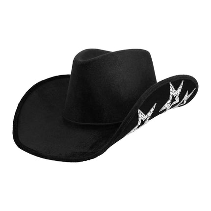 Boland Cowboyhoed starlight glitters zwart