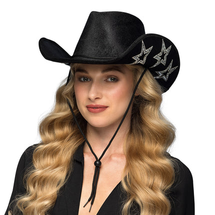 Boland Cowboyhoed starlight glitters zwart