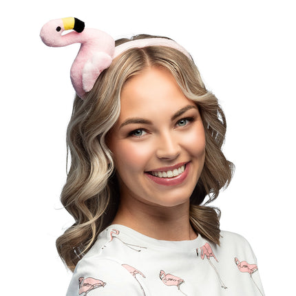 Boland Diadeem Flamingo pluche