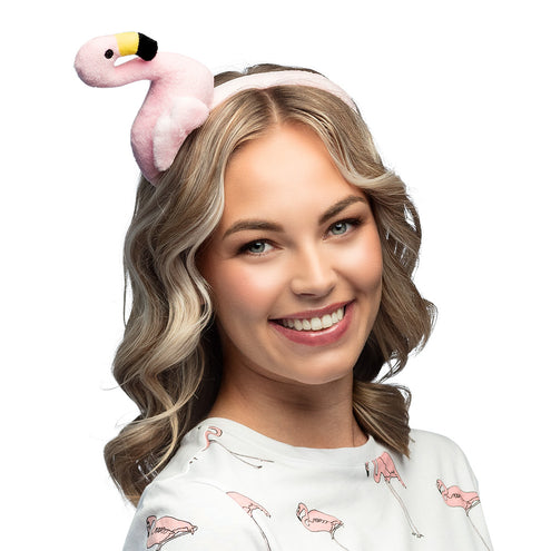 Boland Diadeem Flamingo pluche