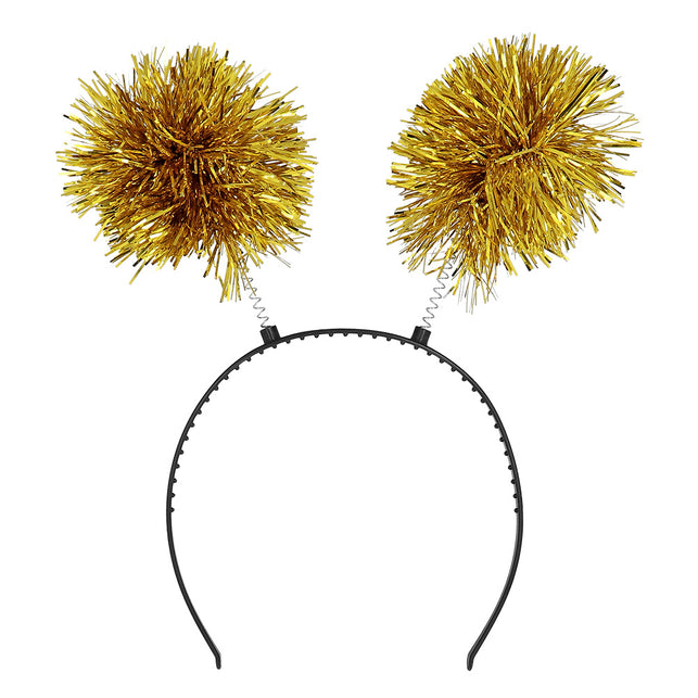 Boland Diadeem Pompoms goud