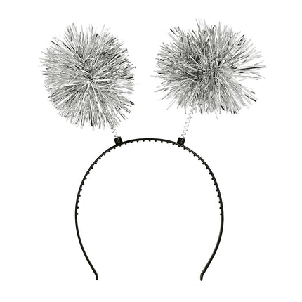 Boland Diadeem pompoms zilver
