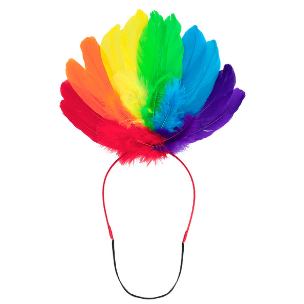 Boland Diadeem regenboog veren Pride
