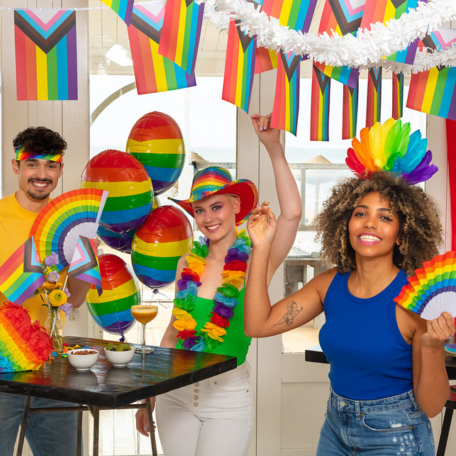 Boland Diadeem regenboog veren Pride