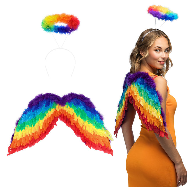 Boland Engel regenboog verkleed set