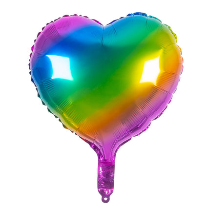 Boland Folieballon Hart regenboog