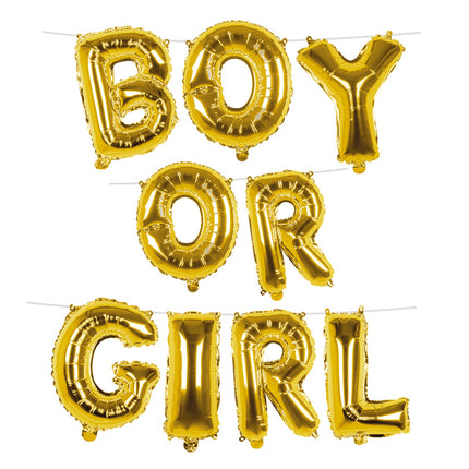 Boland Folieballonslinger 'Boy or girl'