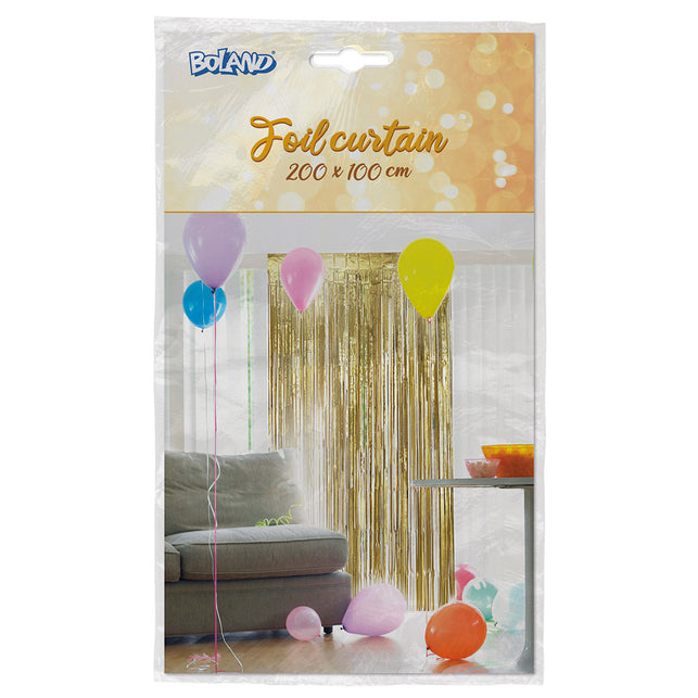 Boland Foliegordijn Metallic goud
