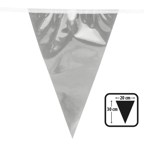 Boland Folievlaggenlijn Metallic zilver