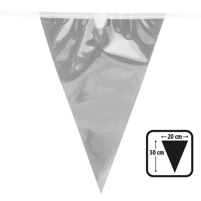 Boland Folievlaggenlijn Metallic zilver